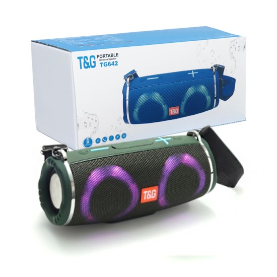 T&G SPEAKER PORTABLE TG-642 USB/TF CARD/FM RADIO GREEN